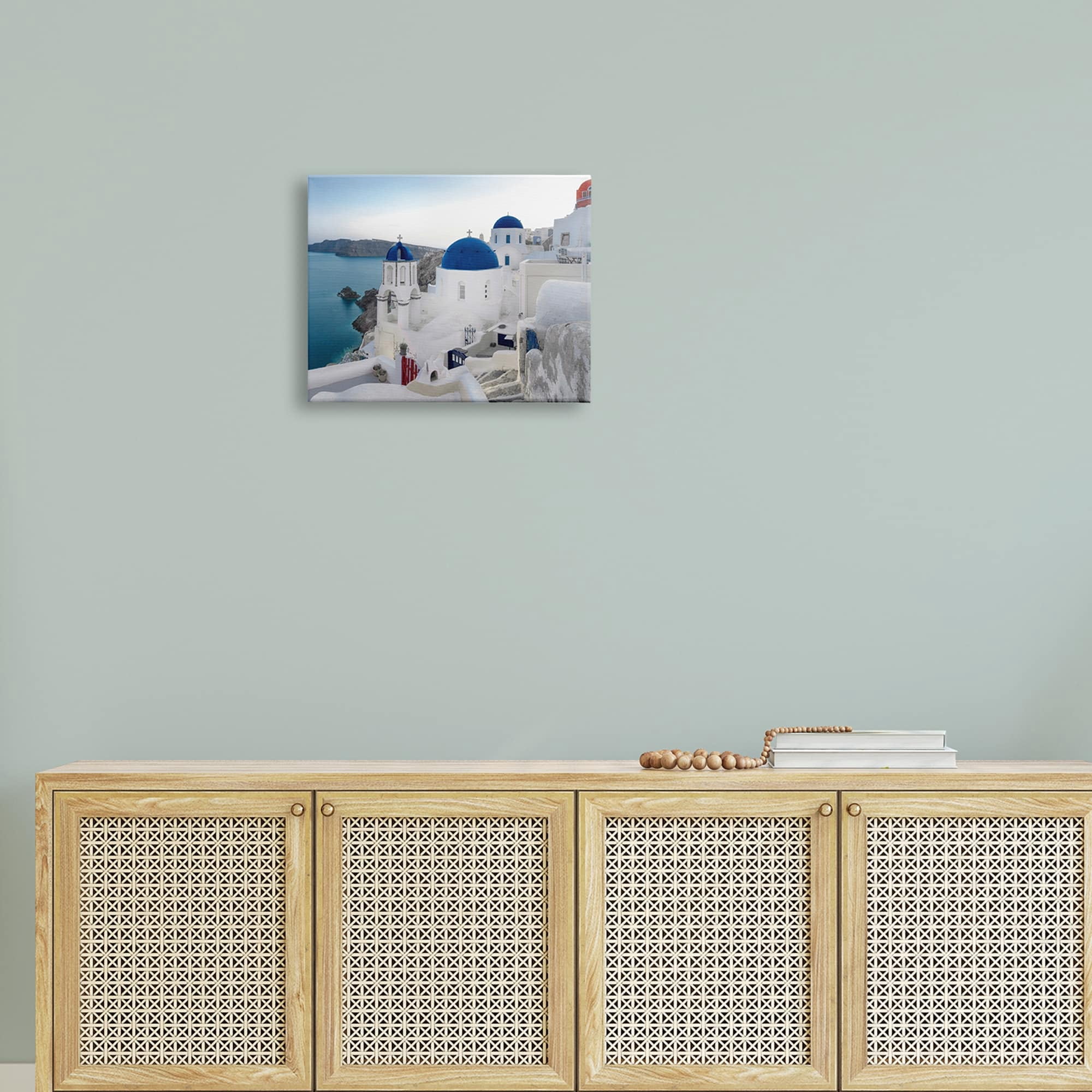 Stupell Industries Ocean View City Landscape Beautiful Architecture White Buildings, 48 x 36, Design by Danita Delimont