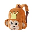 thumbnail image 2 of WIBACKER 10 inch Toddler Mini Backpack Pre SchoolBag Plush Animal Cartoon Travel Bag for Baby Girl Boy 2-5 Years Kindergarten - Monkey, 2 of 10