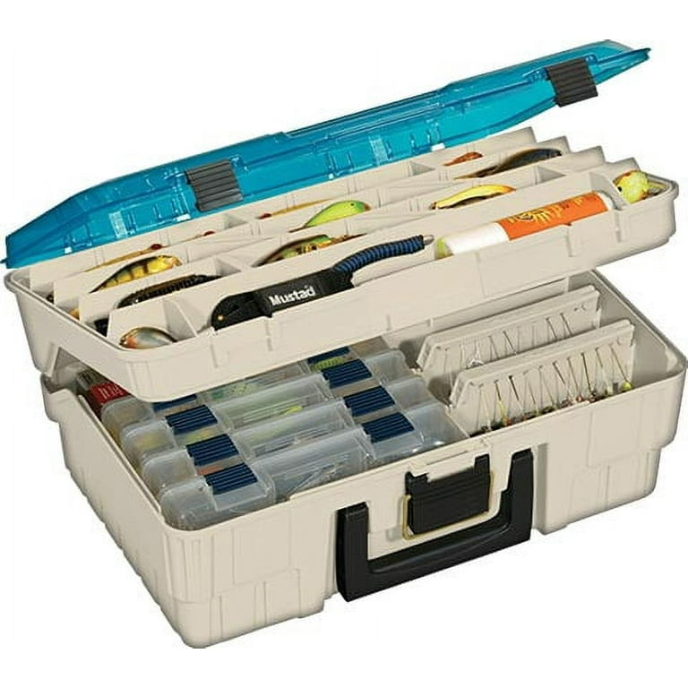 Plano Two Level Magnum 3500 Fishing Tackle Organizer, Beige/Blue