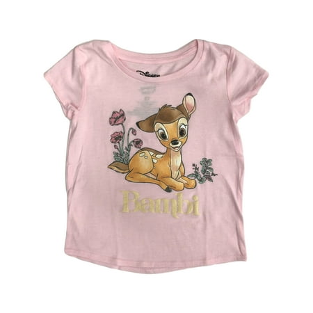 

Disney Jumping Beans Toddler Girls Pink Sparkle Bambi Tee Shirt T-Shirt 4T