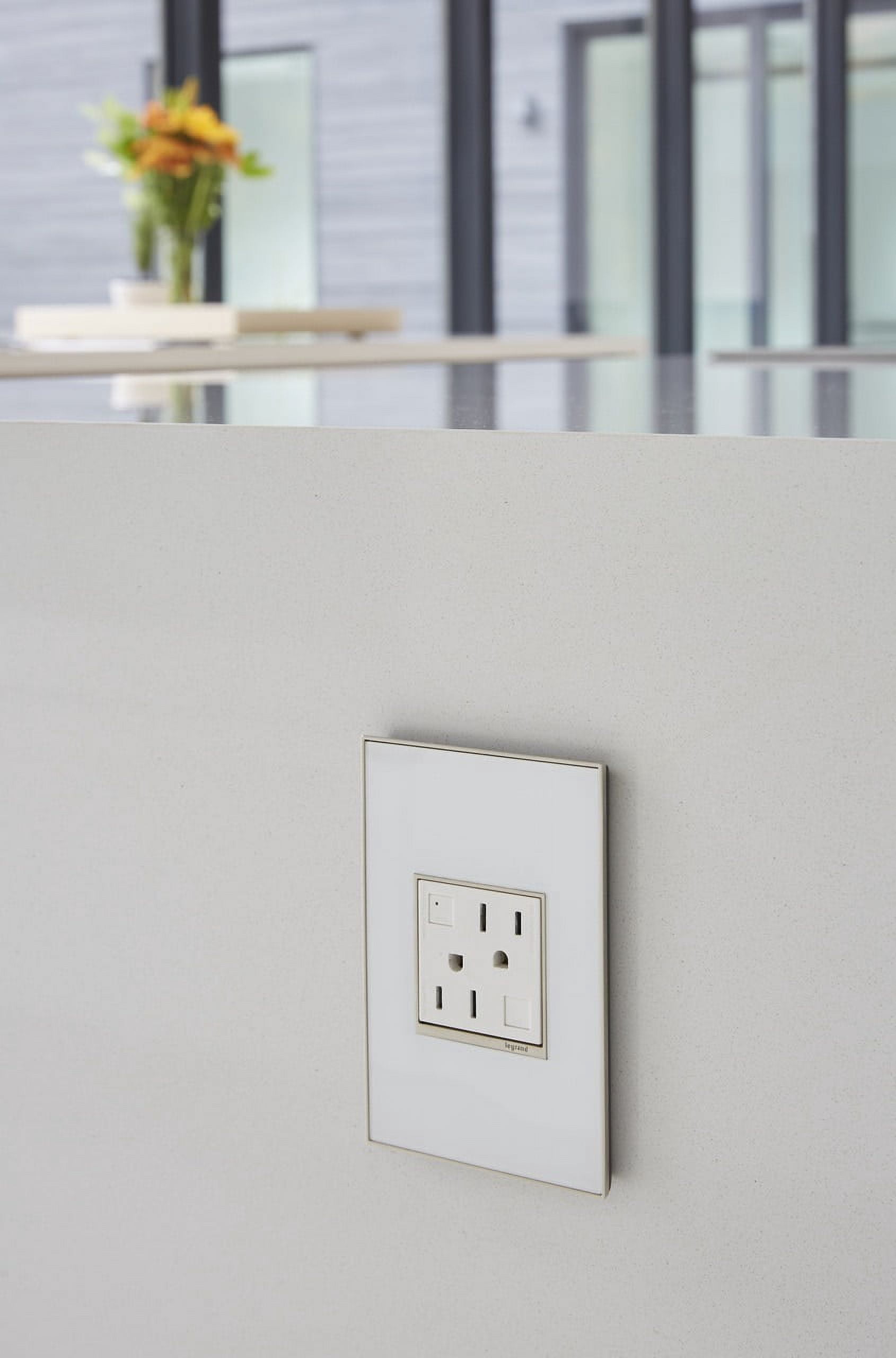 Adorne 15A White Tamper-Resistant Electrical Outlet