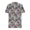 thumbnail image 4 of Puntoco Liquidación de blusas cortas para mujer Blusa informal de manga corta con cuello redondo a la moda para primavera/verano para mujer, 4 of 5