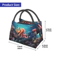 thumbnail image 2 of Fuzoiu Underwater Plant Octopus Print Portable Insulation Lunch Bag,Large Lunch Box,Container Reusable Leakproof Tote for Work, Travel, and Outdoor Activities, 2 of 6