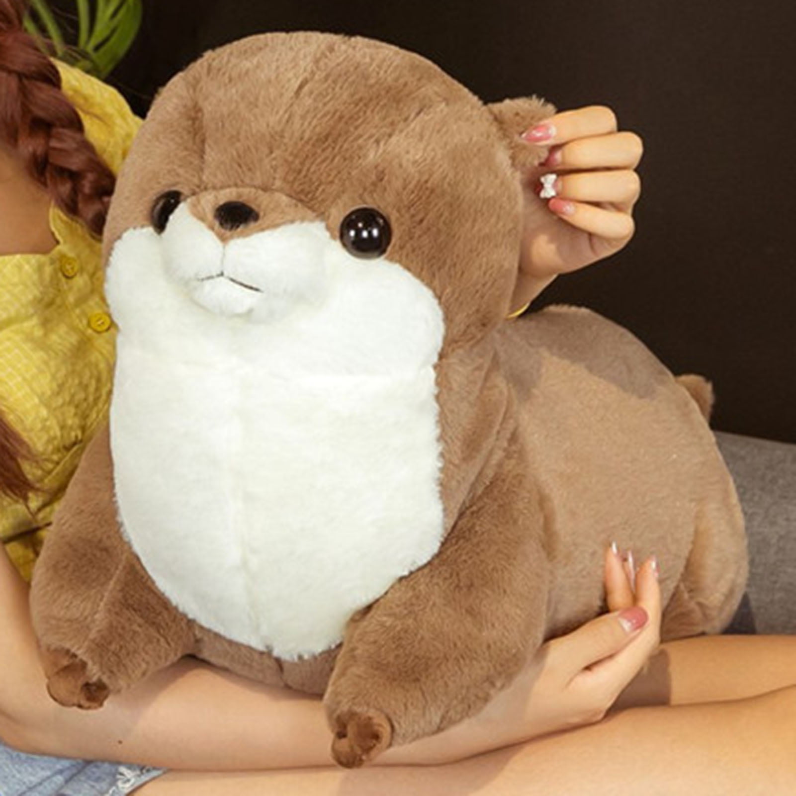 Otter Plush Toy Super Soft Stuffed Animal Doll Brown Japan Kawaii BIG Size 17" 