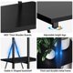 thumbnail image 5 of Negra 4 niveles moderno industrial ladder estante con sailboat a-shaped structure y abiertos almacenamiento estantes para sala de estar, dormitorio, y oficina en casa, 5 of 8