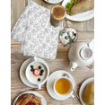 thumbnail image 4 of Gray Spring Floral Kitchen Dish Towels for Drying Dishes Set of 4, Summer Botanical Watercolor Waffle Weave Microfiber Hand Tea Bathroom Towels Quick Dry & Absorbent Towel 15.7x23.6, 4 of 7