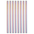 thumbnail image 1 of Paquete de 8 pajitas rectas Unique Bargains Acero inoxidable 8,46 pulgadas arco iris, 1 of 7