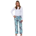 thumbnail image 2 of Disney Stitch Pajama Pants Women's Santa Hat Gifts and Snowflakes Lounge Bottoms Sleepwear, 2 of 5