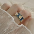 thumbnail image 2 of Adjustable Open Ring Daisy Flower Ring Unisex Ring Gift For Lovers, 2 of 7