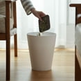 thumbnail image 3 of Bote de basura Matsuzay sin tapa Organizador de oficina blanco 12L, 3 of 6