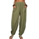 thumbnail image 4 of Moda Mujer Verano Casual Suelto Algodón Y Lino Bolsillo Sólido Pantalones Pantalones Fridja alkflakhf33915, 4 of 7