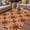 Orange, variant on Orange Brown Flowers Outdoor Rug for Patio/Deck/Porch, Non-Slip Large Area Rug 5 x 8 Ft, Farmhouse Retro Abstract Floral Indoor Outdoor Rugs Washable Area Rugs, Reversible Camping Rug Carpet Runner