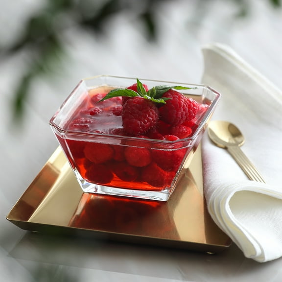 LAV Glass Serving Bowls 6-Piece,10 fl oz Clear Glass Cups for Desserts, Snacks