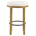 thumbnail image 4 of Counter Stool Chair, Set of 2, Ivory White Oak, Fabric, Wood, Bar Pub Cafe Bistro Dining Kitchen Hospitality Restaurant, Modern Contemporary HB36719, 4 of 8