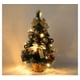 thumbnail image 1 of pstuiky Miniárboles de Navidad artificiales, decoración navideña de escritorio, juego de árboles de Navidad de mesa con luces LED para decoración navideña de mesa., 1 of 7