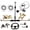 4 Stud Hub, variant on 13x5.00-6 Tire and Wheel Go Kart 13x5-6 13x5x6 Tubeless Tire and Rim Assembly 3 Bolt for ATV UTV Go Kart Quad Golf Carts 4 Wheelers Buggy Lawn Mower Garden Tractor Mini Bike Snow Blower
