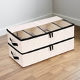 thumbnail image 1 of Xihbxyly Ofertas de Exceso de Existencias En Outlets de Prime Caja de Almacenamiento de Zapatos Compartimentos Plegables, 2 Unidades, Tela Gruesa, Transparente, 1 of 4