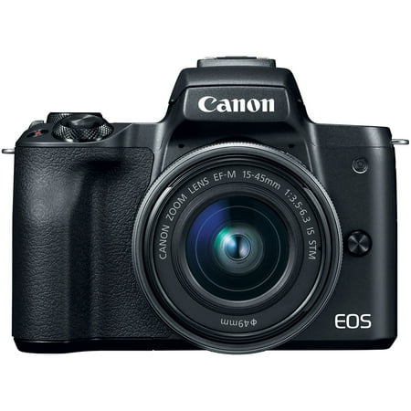 Canon - EOS M50 Mirrorless Camera with EF-M 15-45mm f/3.5-6.3 IS STM Zoom Lens - Black