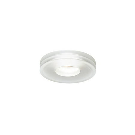 Glass Recessed Housing Trim - Leucos Recessed Low Voltage Light Disk Trim with Housing Frosted Glass MR16 Satin White