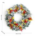 thumbnail image 2 of 15.7 Inch Snow Flocked Christmas Wreath for Front Door, Artificial Winter Wreath with Pinecones & Berries for Outdoor Indoor Wall Window Xmas Holiday and New Year Decorations, 2 of 6