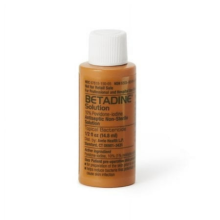 Betadine Skin Prep Solution 1/2 oz. Bottle 10% Strength Povidone-Iodine Sold by 1