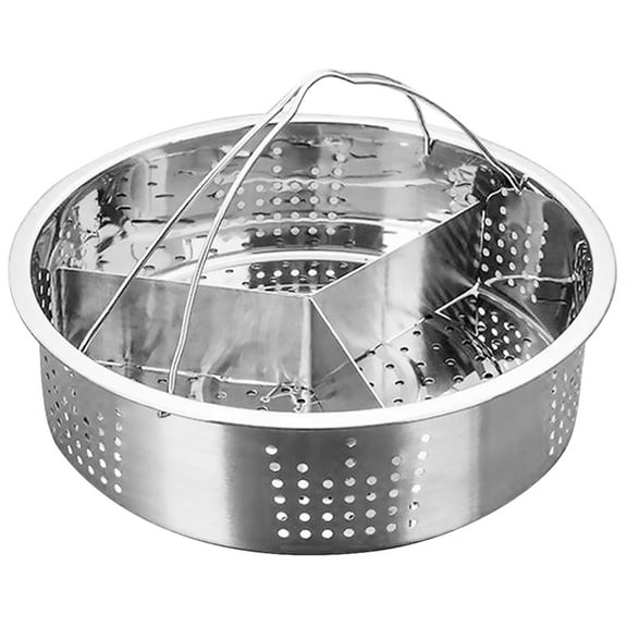 OFFIGAM Stainless Steel Wok Steamer Basket Set, Finish, Versatile Cooking Tool for Healthy Meals