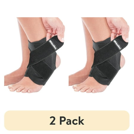 (2 pack) Mueller Adjustable Ankle Stabilizer, One Size Fits Most, Black