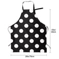 thumbnail image 2 of Kdxio Black and White Polka Dot Apron with Pockets Adjustable Kitchen Aprons for Men Women Waterproof Aprons for Cooking,Drawing,Crafting, Baking Household Cleaning, 2 of 8