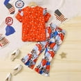 thumbnail image 4 of Futezty Girls Summer Outfits, 4th of July Baby Girl Outfits Girl Outfits 3Pcs Baby Girls Kids Cute T-Shirt Tops+Shorts Pants Outfits Summer Clothes, 4 of 7