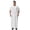 A-White557, variant on Men's Traditional Thobe Short Sleeve Round Neck Quarter Zip Embroidered Robes Comfy Modest Daily Prayer Tops