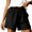 Black, variant on Women's Cotton Linen Shorts, 2026 Summer Casual Shorts with Side Pockets, Elastic Waist High Waist Shorts for Beach, Vacation, Daily Wear and Outdoor Activities Black M