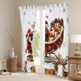 thumbnail image 2 of Manfei Magical Santa Claus Blackout Curtains Set of 2 (52x84 Each), Jungle Reindeer Animal Window Curtains, Kawaii Christmas Theme Curtains and Drapes, Curtains and Drapes Decor, 2 of 4