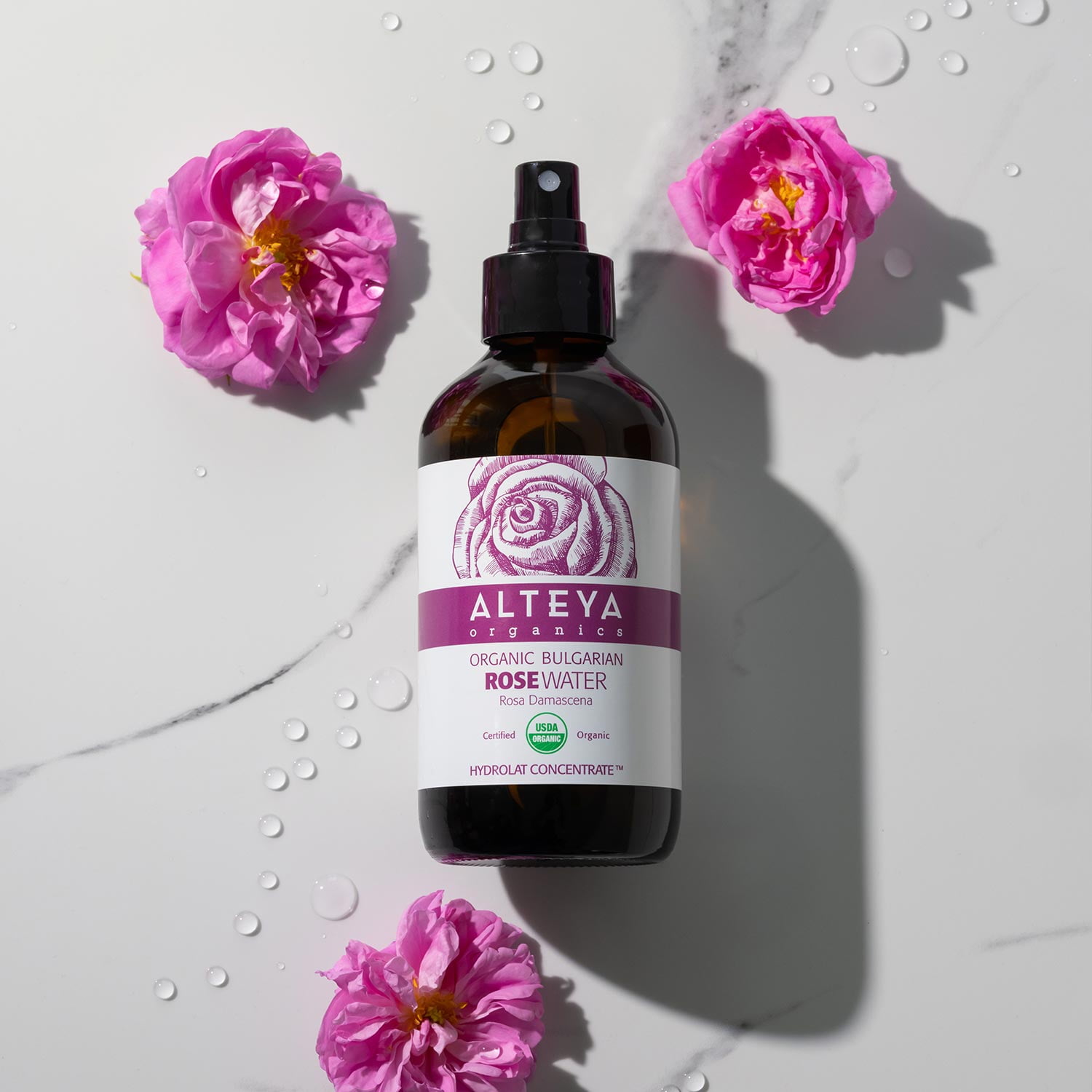 Alteya Organics Bulgarian Rose Water Hydrolat Concentrate 8 Ounces
