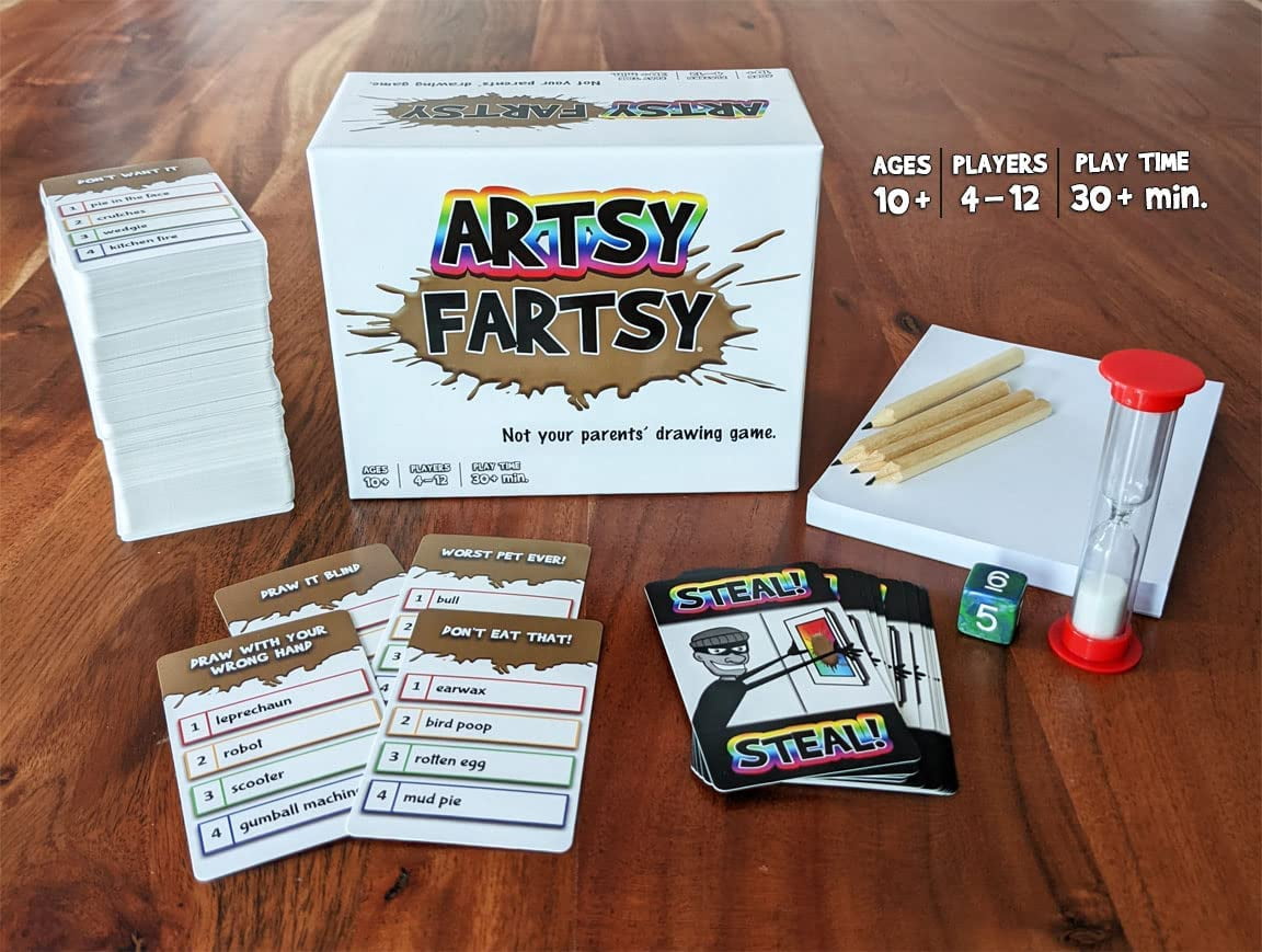 Artsy Fartsy - Fun Family Drawing Games for Kids and Adults. Winner of USA Today's Best Gift for Families National Award