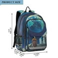 thumbnail image 2 of FORMRS School Backpack 17" Student Travel Bag with Laptop Compartment, Blue Planet, 2 of 7