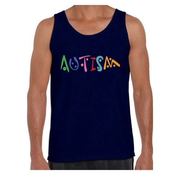 Awkward Styles Men's Autism Autistic Support Graphic Tank Tops for Autism Awareness