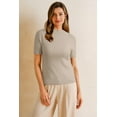 thumbnail image 7 of Arach&Cloz Women's Wool Blend Summer Fall Seamless Resistant Tops Opaque Shirts, 7 of 7