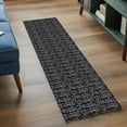 thumbnail image 3 of 2'x6' Rug Runners for Hallways Kitchen, Black White Striped Non Slip Entryway Beside Floor Carpet Runner, Abstract Modern Art Irregular Stripe Laundry Room Bedroom Throw Rugs Mat for Family Pet, 3 of 8