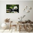 thumbnail image 5 of Zen Stone Canvas Wall Art - Just Breathe Yoga Quotes, White Lotus Flower Spiritual Artwork Framed Modern Decor for Bathroom Spa Living Room Bedroom, 5 of 6