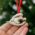 thumbnail image 2 of Christmas Dog Pendant Ornament – 3.15 in Acrylic Hanging Decoration for Christmas Tree, Car, Door or Wall – Cute Holiday Pet-Themed Décor Accessory, 2 of 5