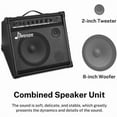 thumbnail image 6 of Donner 35W Amplifier Speaker for Keyboard Electronic Drum Guitar Amp, 8" Woofer 2.5" Tweeter, 2 Channels Input, Mini Portable, 6 of 8