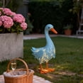 thumbnail image 5 of Fuebueo Solar Goose Garden Statue, Metal Goose Outdoor Decor with Warm LED Lights, Hollow Iron Art Decorative Ornament for Yard Lawn Pathway Patio, Perfect Gift, 5 of 9