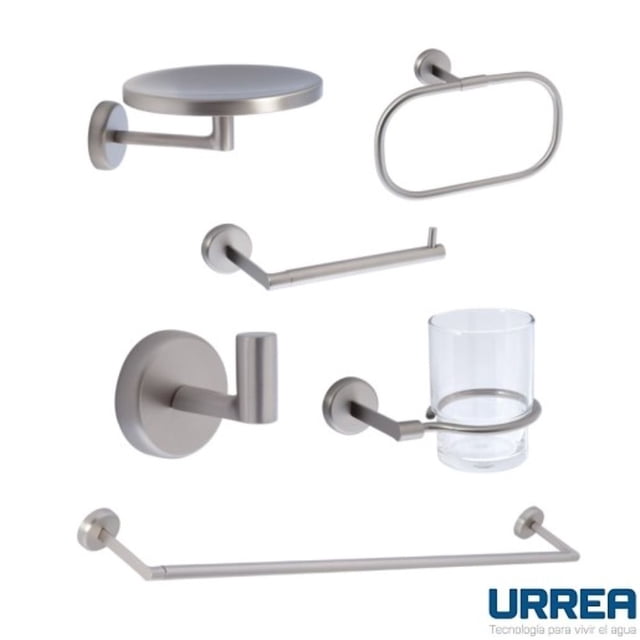 Juego De Accesorios Para Baño Urrea NEO EO.20 Cromo 6 Piezas