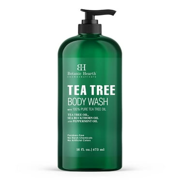 Botanic Hearth Tea Tree Body Wash Helps Nail Conditions Athletes Foot Ringworms Jock Itch & Body Odor Soothes Itching & Promotes Healthy Skin and Feet Naturally Scented 16fl oz