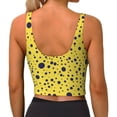 thumbnail image 4 of Picia Blue Spots Sports Bra for Women,Padded Strappy Sports Bras Medium Support Yoga Bra with Removable Cups,Running Yoga Bra-XX-Large, 4 of 9