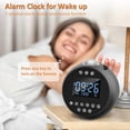 thumbnail image 4 of Star Projector Alarm Clock and White noise machine moon clock for Kids Teens with Bluetooth Speaker and Remote Control Sleep Sound Machine 20 Projection for Girls Boys Children Christmas Gifts, 4 of 10