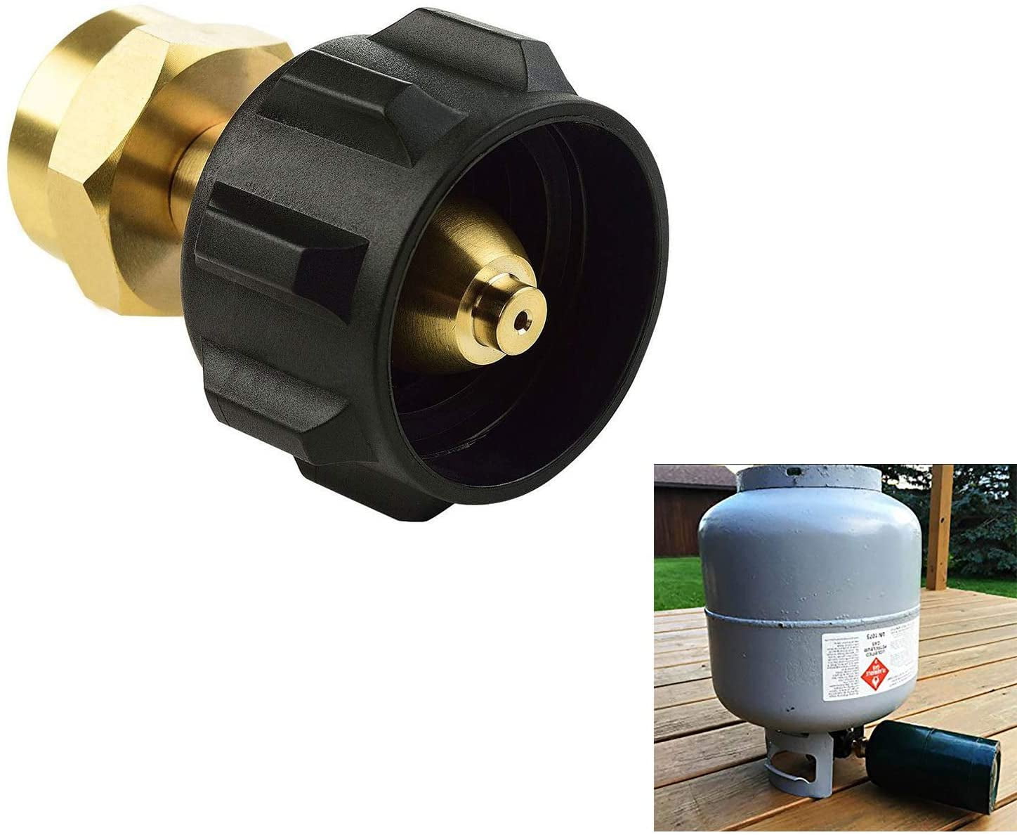 Safest QCC1 Regulator Valve Propane Refill Adapter for Steel Propane