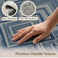 thumbnail image 6 of ODIKA Bordered Diagonal Motif Repeat Interlocking Herringbone Boho Refined Structured Non-Slip Chair-Friendly for Home Office, Gaming Room, Under Desk, 6 of 7