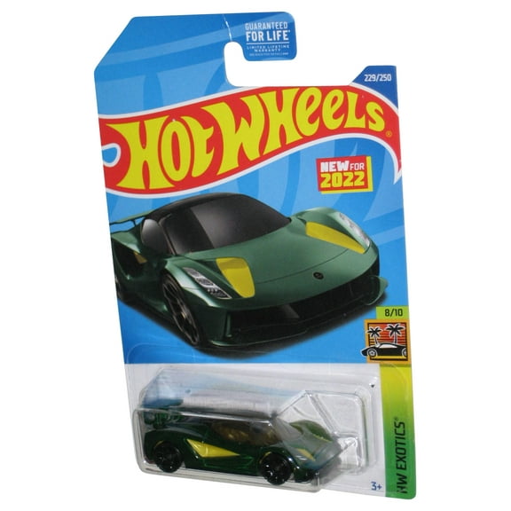 Hot Wheels HW Exotics 8/10 (2022) Green Lotus Evija Toy Car 229/250