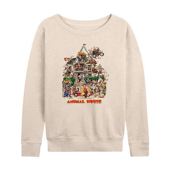 Animal House - Find The Character In The Maze - Women's Lightweight French Terry Long Sleeve Shirt